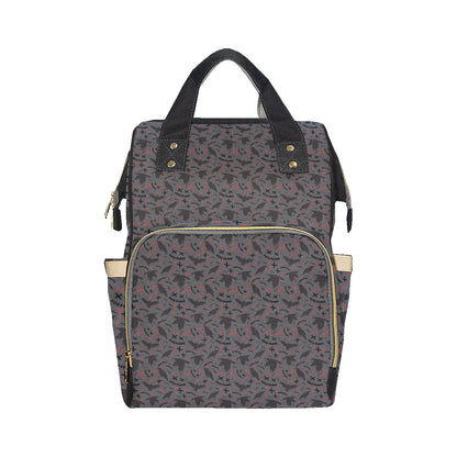 Crow Pattern Print Design 02 Diaper Bag Backpack