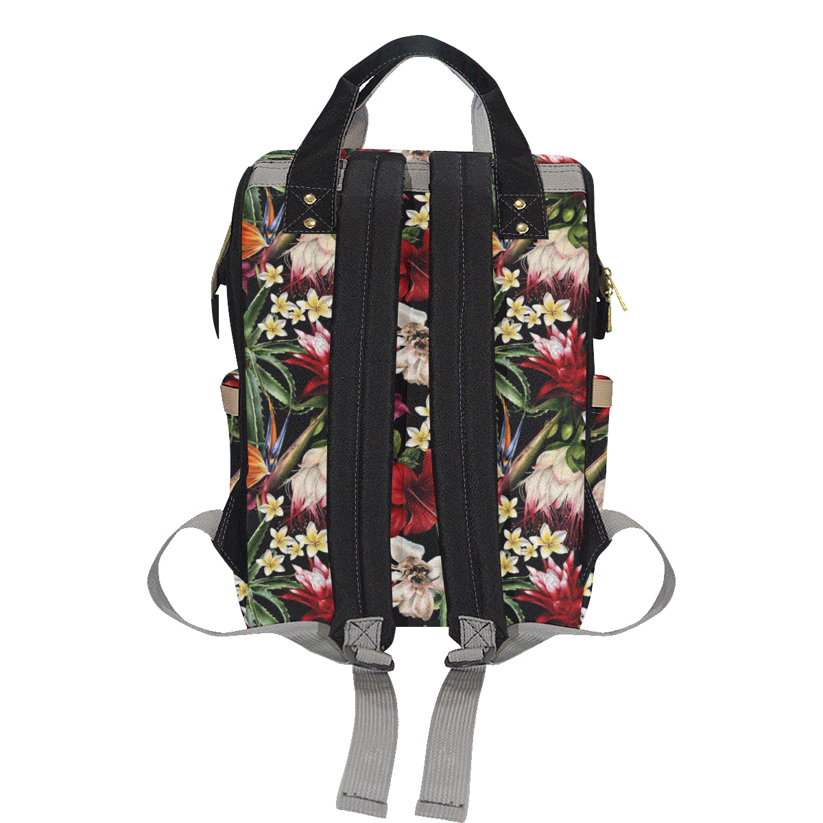 Summer Floral Pattern Print Design SF03 Diaper Bag Backpack