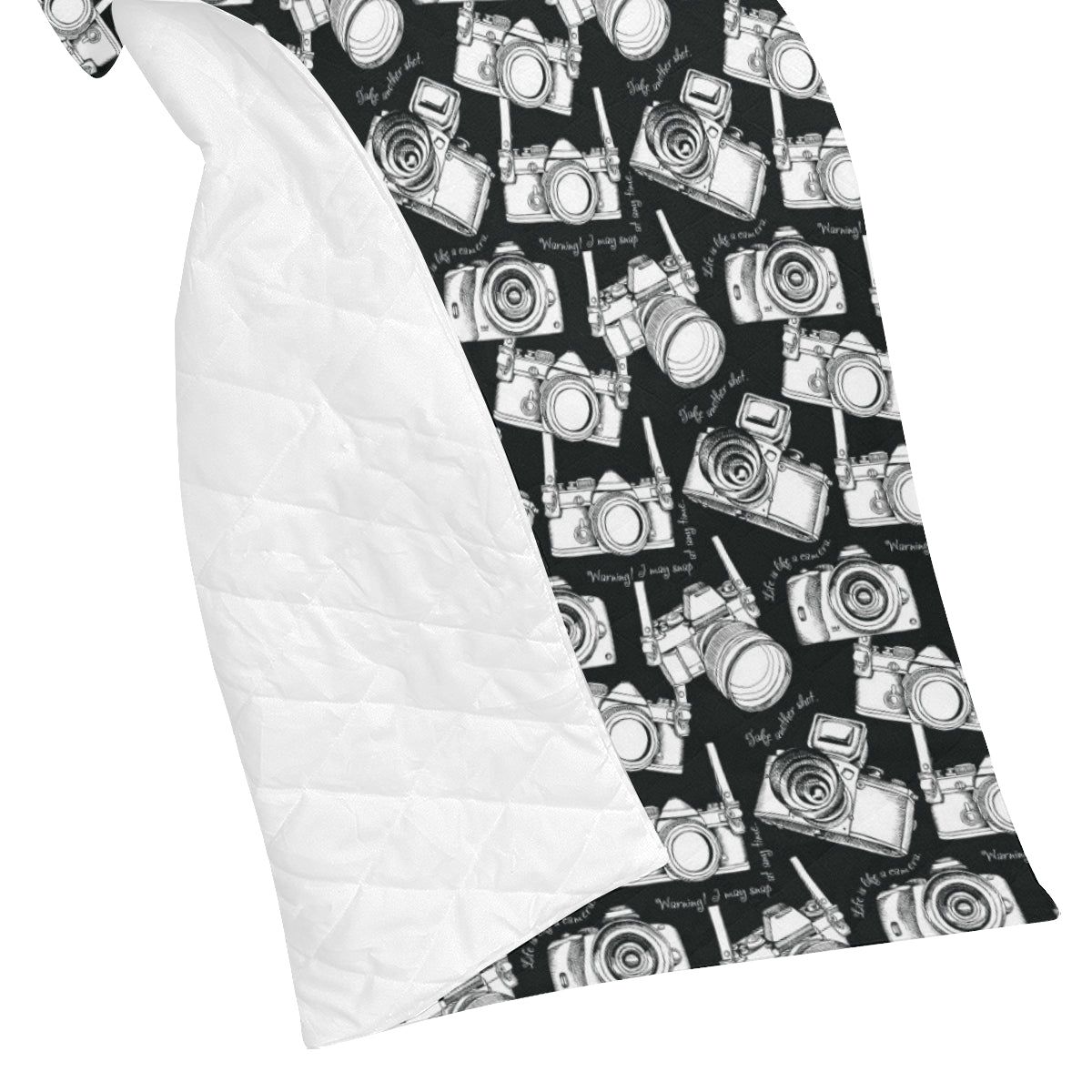 Camera Pattern Print Design 01 Premium Quilt
