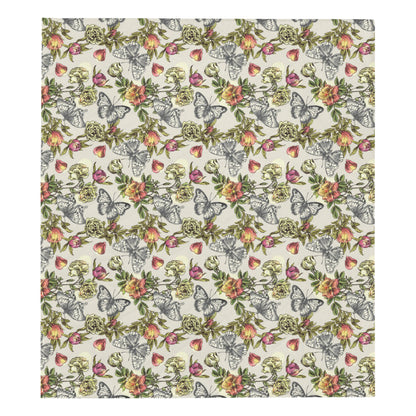 Butterfly Flower Pattern Print Design 06 Premium Quilt