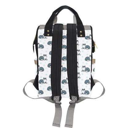 Alaskan Malamute Pattern Print Design 03 Diaper Bag Backpack