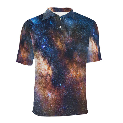 Celestial Milky way Galaxy Men Polo Shirt