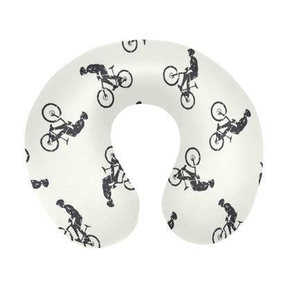 Mountain bike Pattern Print Design 01 U-Shaped Travel Neck Pillow
