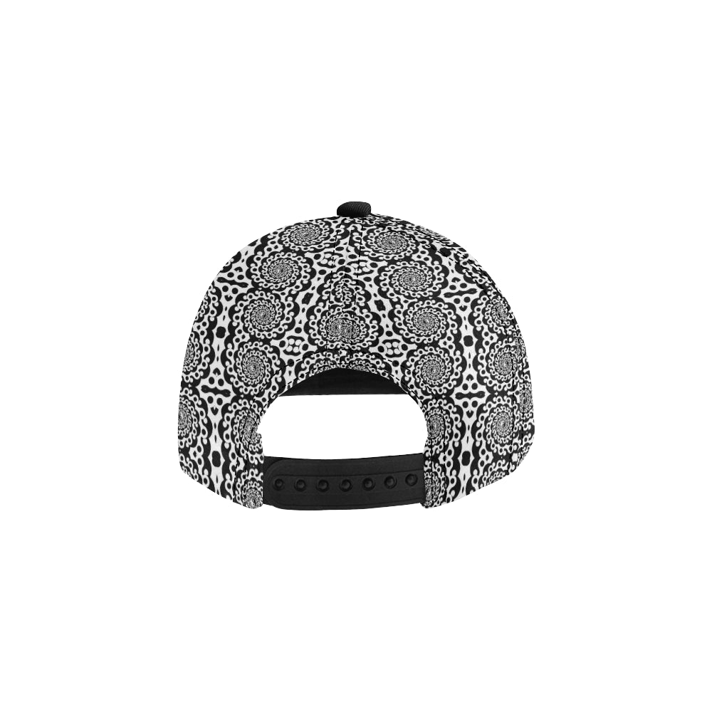 Yin Yang Spiral Design Print Snapback Cap