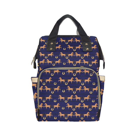 Horse Luxury Themed Pattern Print Diaper Bag Backpack