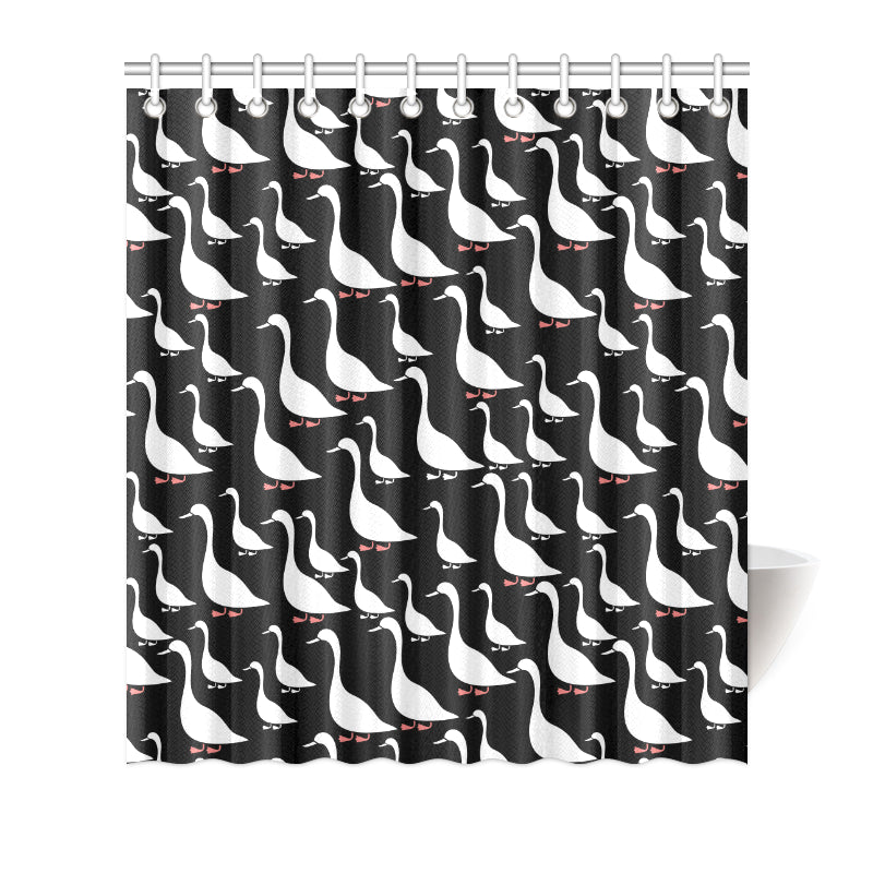 Goose Pattern Print Design 01 Shower Curtain