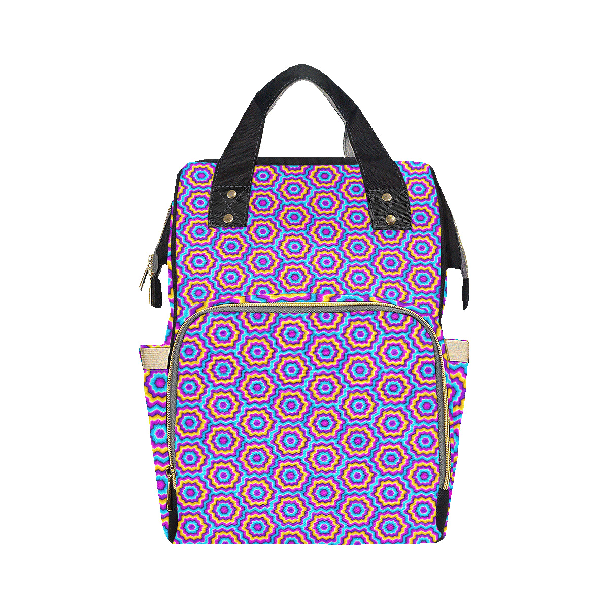 Optical illusion Techno Movement Diaper Bag Backpack