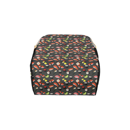 Sushi Design Print Diaper Bag Backpack
