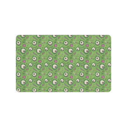 Zombie Eyes Design Pattern Print Rubber Doormat