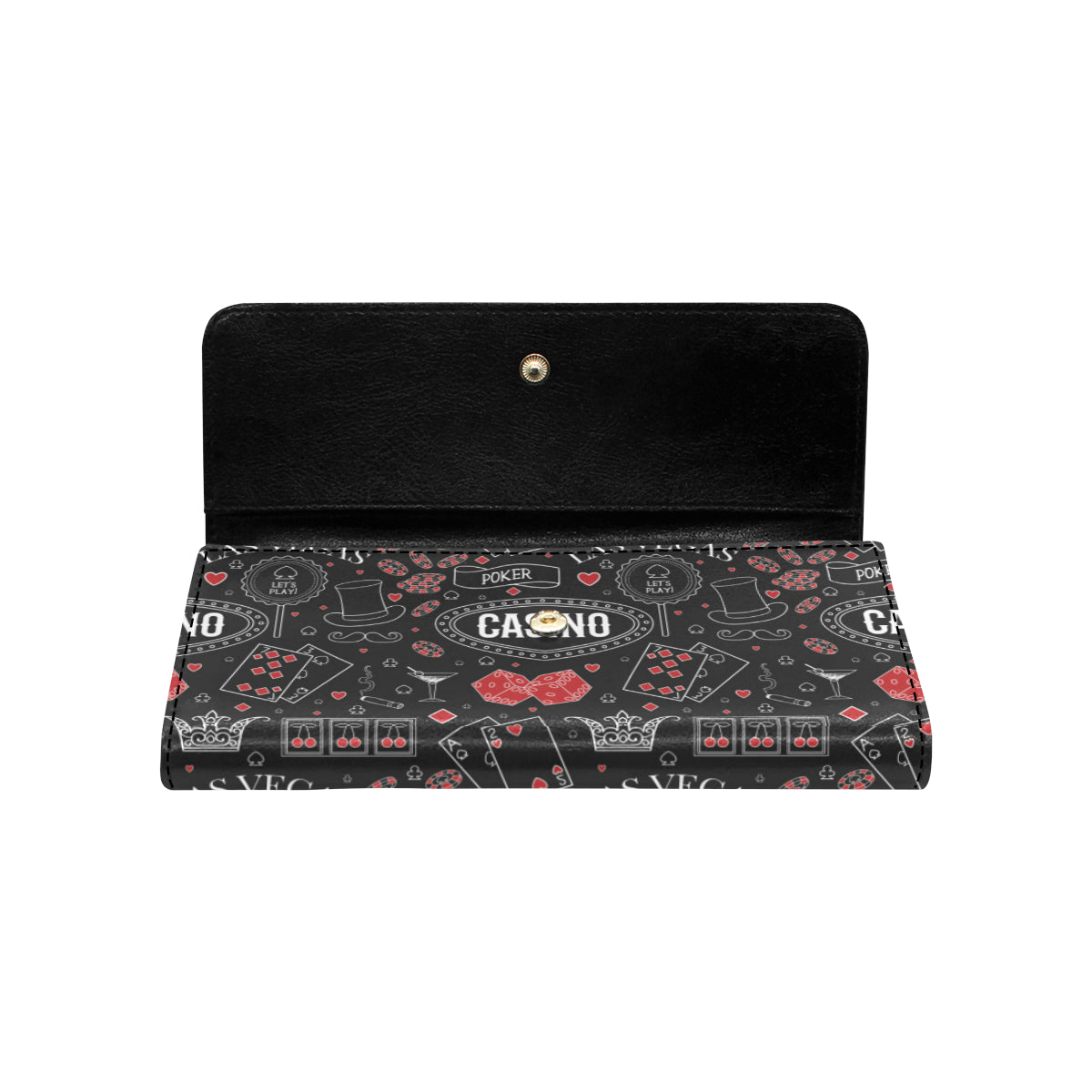 Casino Pattern Print Design 04 Women's Trifold Wallet
