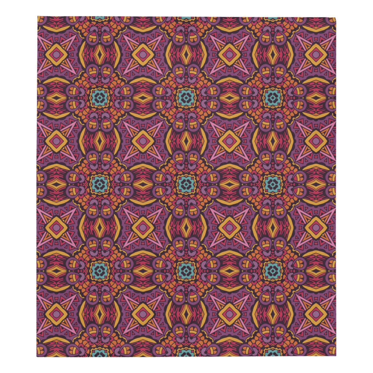 Bohemian Pattern Print Design 10 Premium Quilt