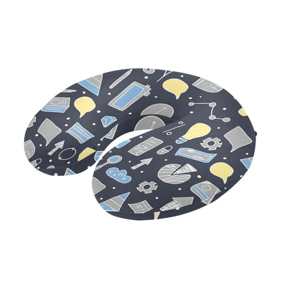 Accounting Financial Pattern Print Design 04 U-Shaped Travel Neck Pillow