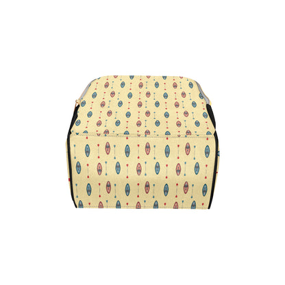 Kayak Pattern Print Design 02 Diaper Bag Backpack