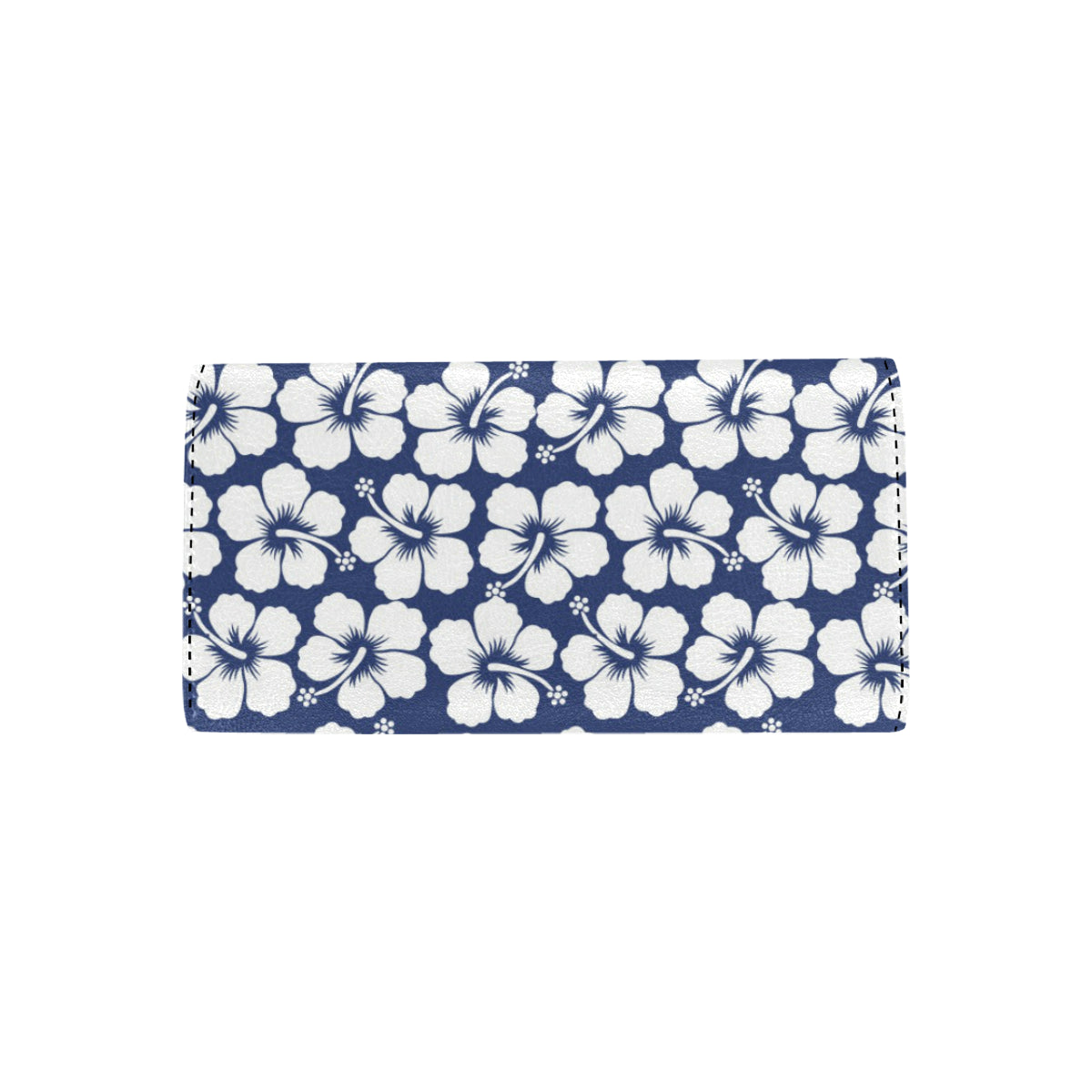 Hibiscus Pattern Print Design HB013 Women's Trifold Wallet