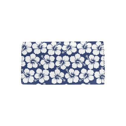 Hibiscus Pattern Print Design HB013 Women's Trifold Wallet