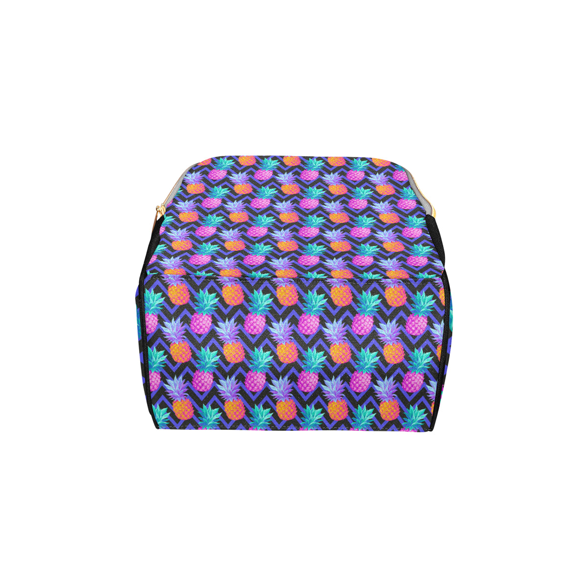 Pineapple Color Art Pattern Diaper Bag Backpack