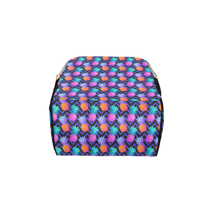 Pineapple Color Art Pattern Diaper Bag Backpack