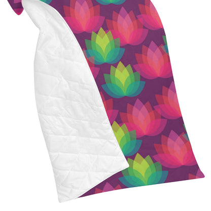 Lotus Pattern Print Design 02 Premium Quilt