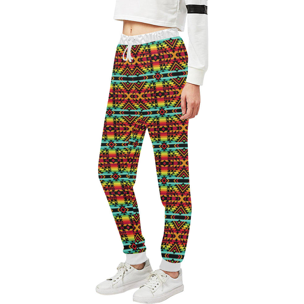 Kente Red Design African Print Unisex Sweatpants