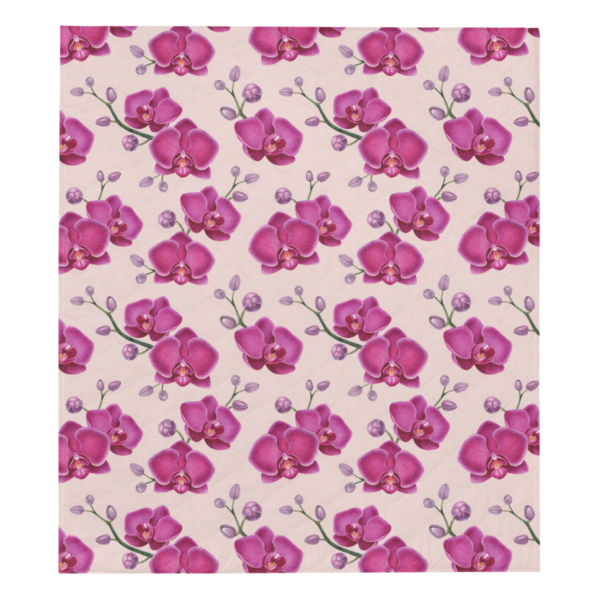 Orchid Purple Pattern Print Design OR04 Premium Quilt
