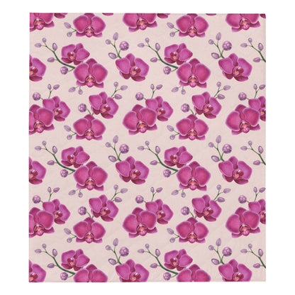 Orchid Purple Pattern Print Design OR04 Premium Quilt