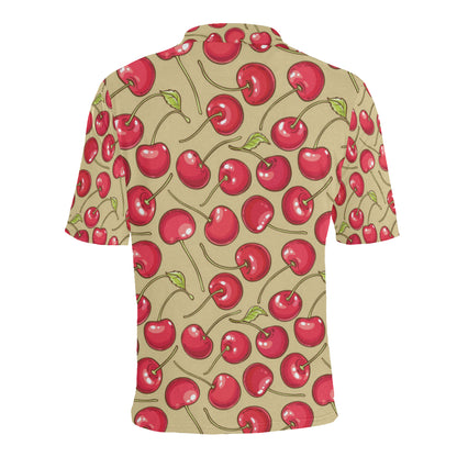 Cherry Pattern Print Design CH05 Men Polo Shirt