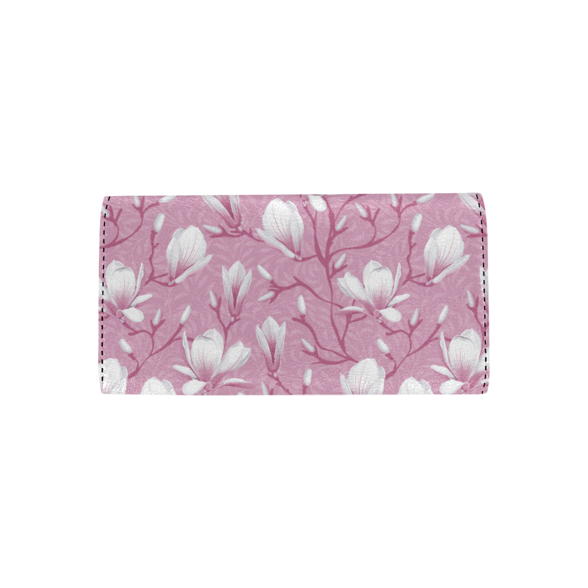 Magnolia Pattern Print Design MAG05 Women's Trifold Wallet