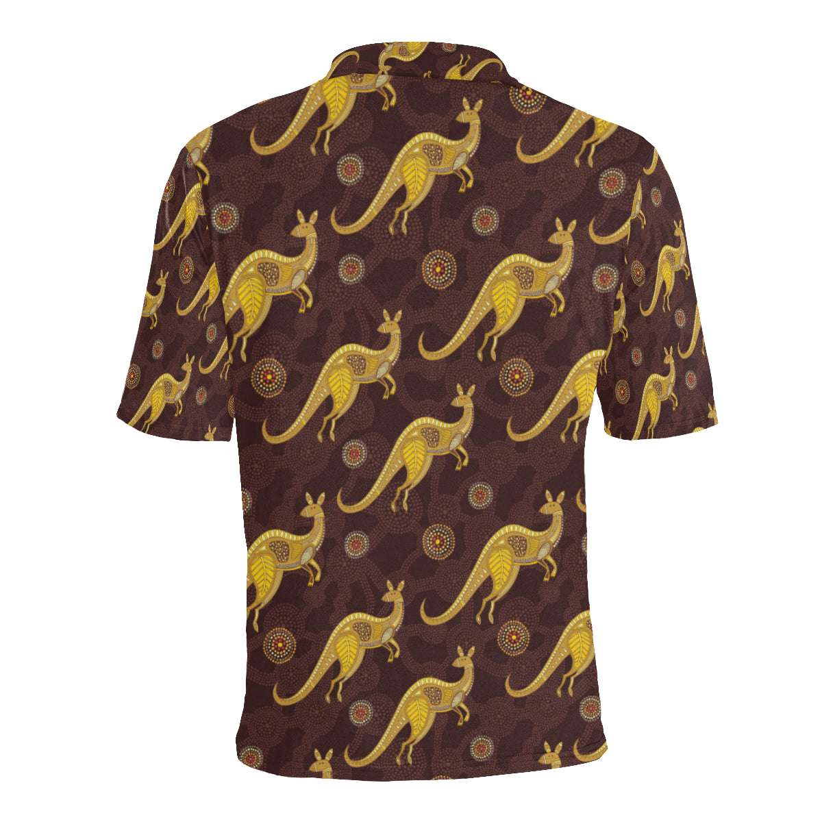 Kangaroos Aboriginal Pattern Print Design 08 Men Polo Shirt