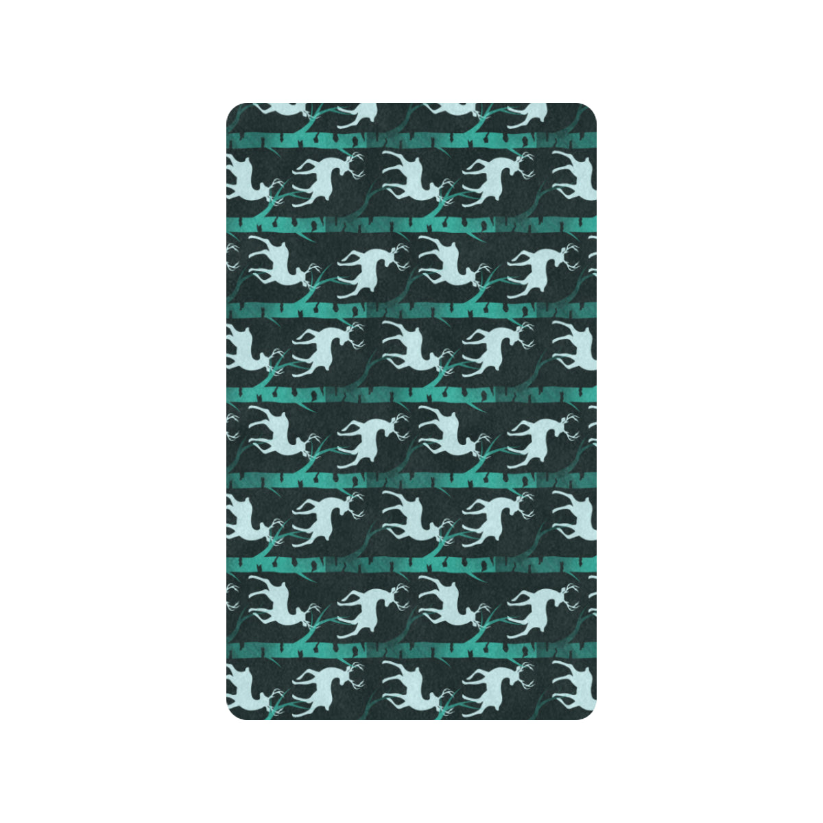 Deer Jungle Print Pattern Rubber Doormat