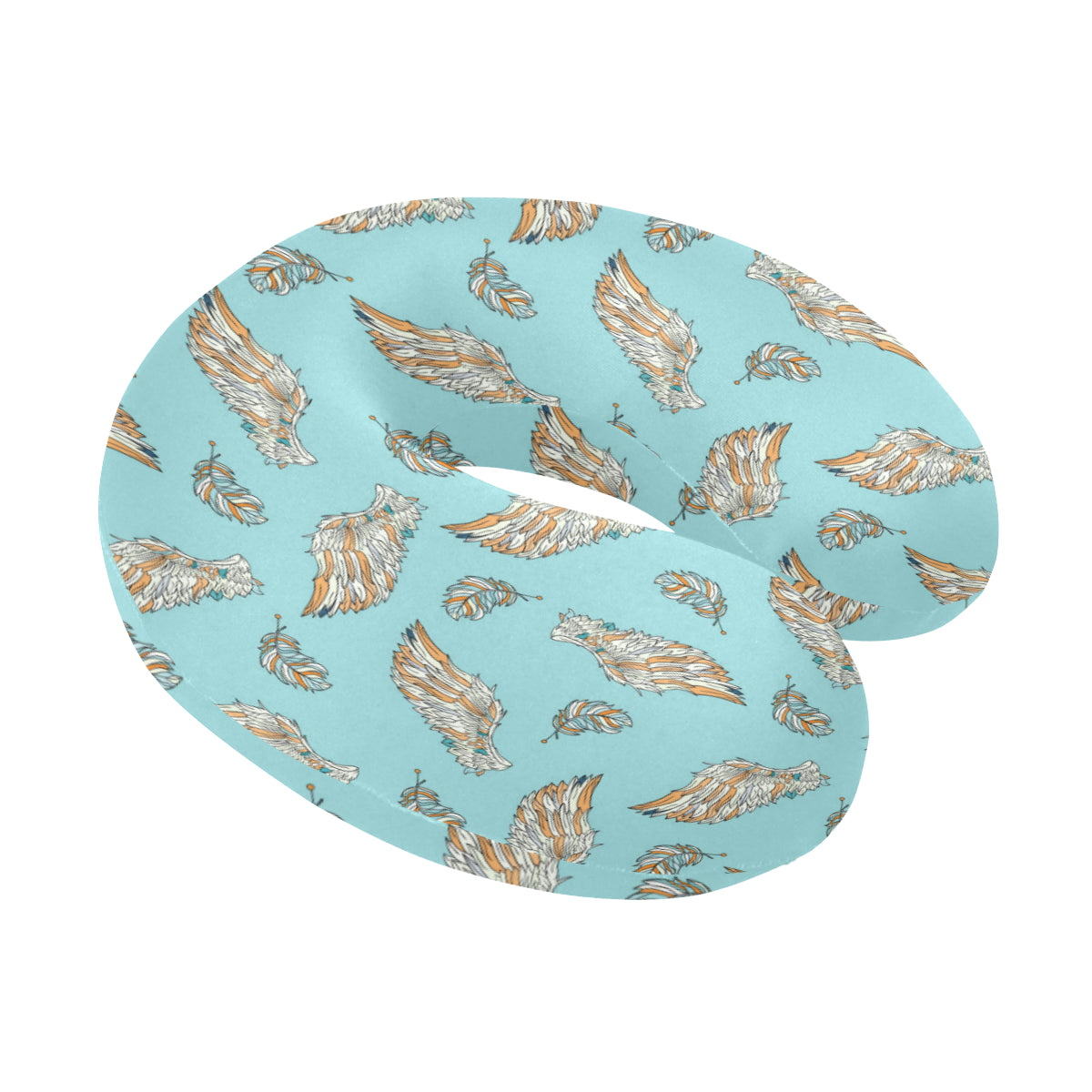 Angel Wings Pattern Print Design 03 U-Shaped Travel Neck Pillow