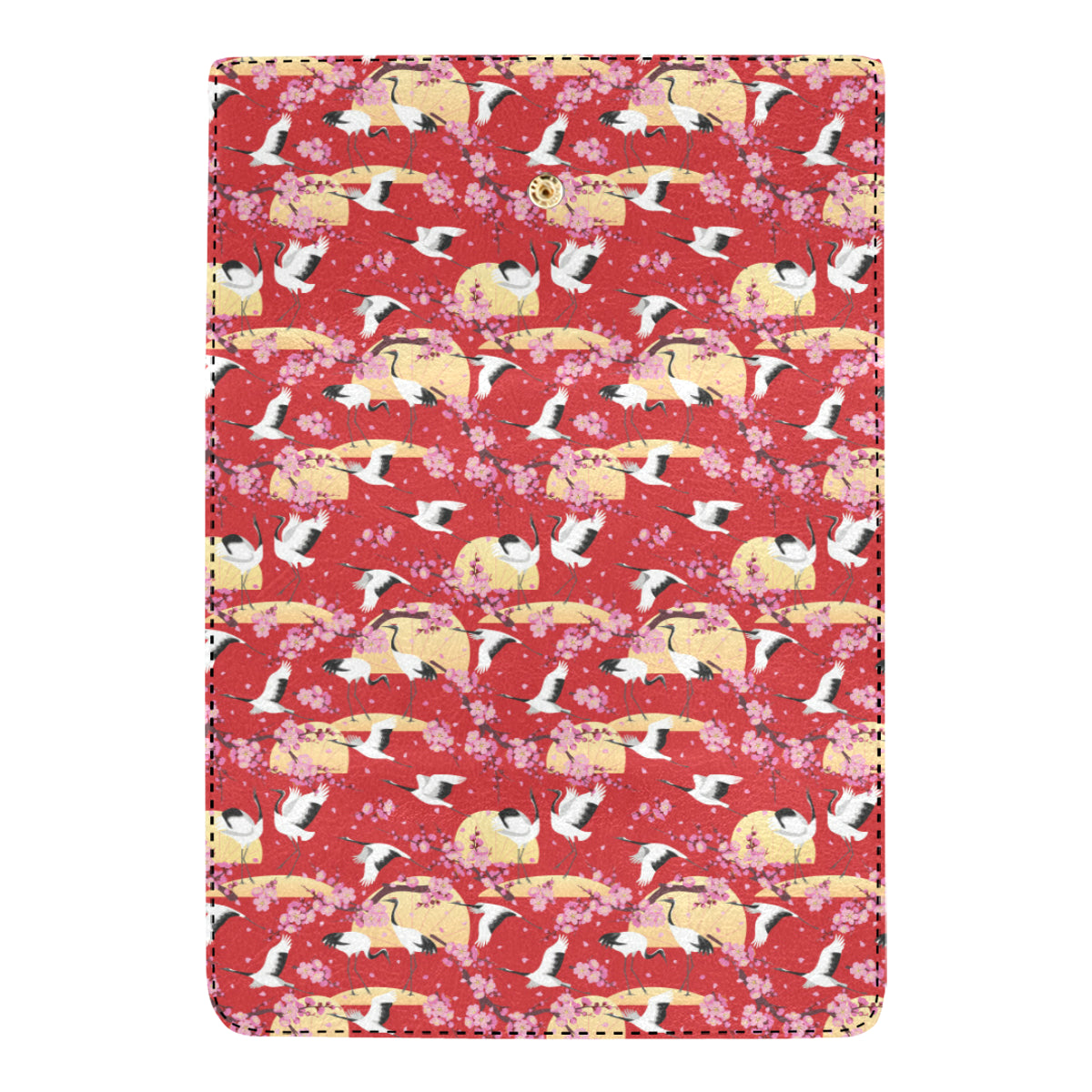 Crane Pattern Print Design 04 Women's Trifold Wallet