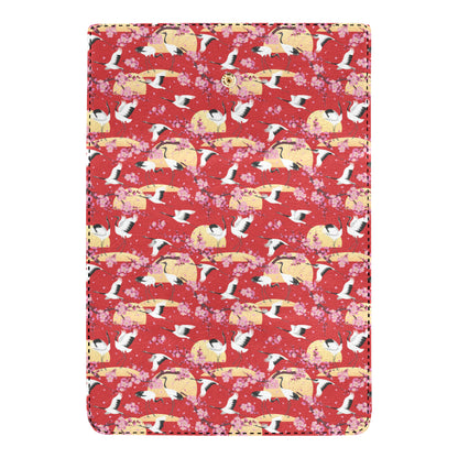 Crane Pattern Print Design 04 Women's Trifold Wallet
