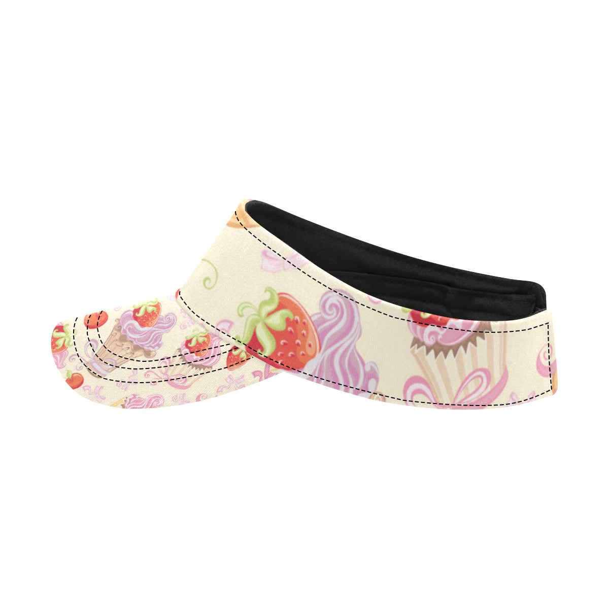 Strawberry Pink CupCake Unisex Sun Visor
