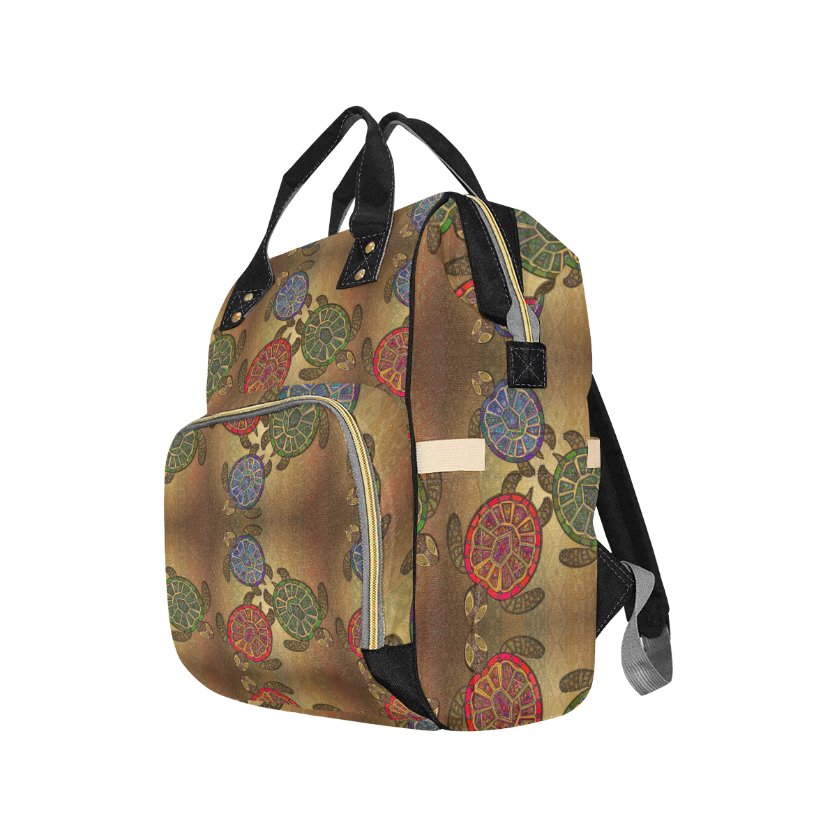 Sea Turtle Tribal Colorful Diaper Bag Backpack