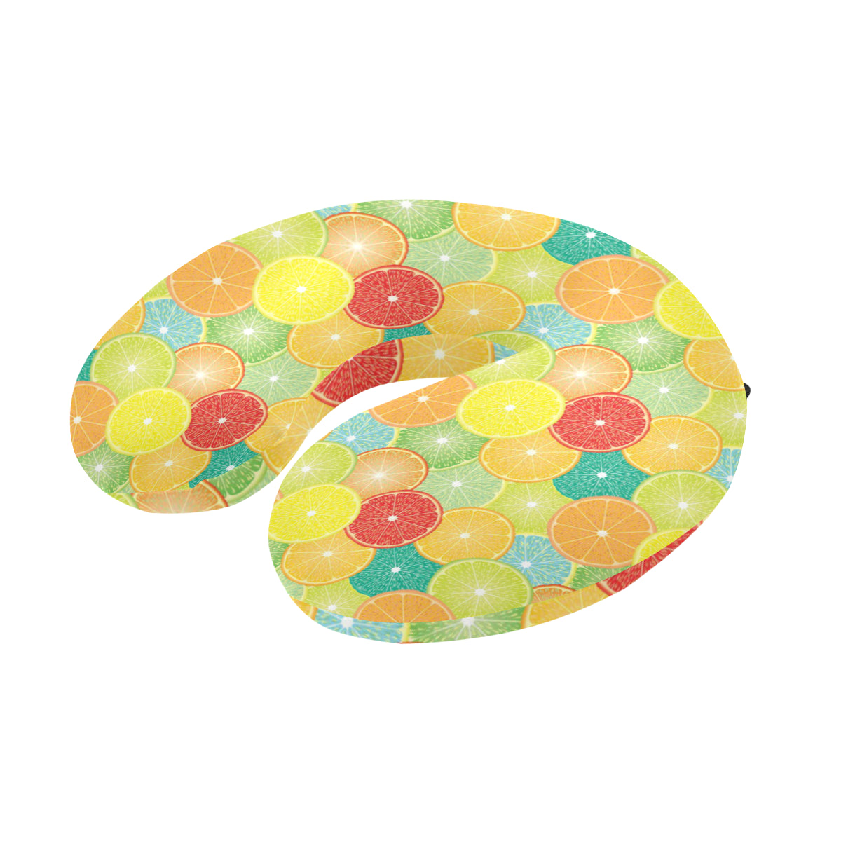 Citrus Pattern Print Design 01 U-Shaped Travel Neck Pillow