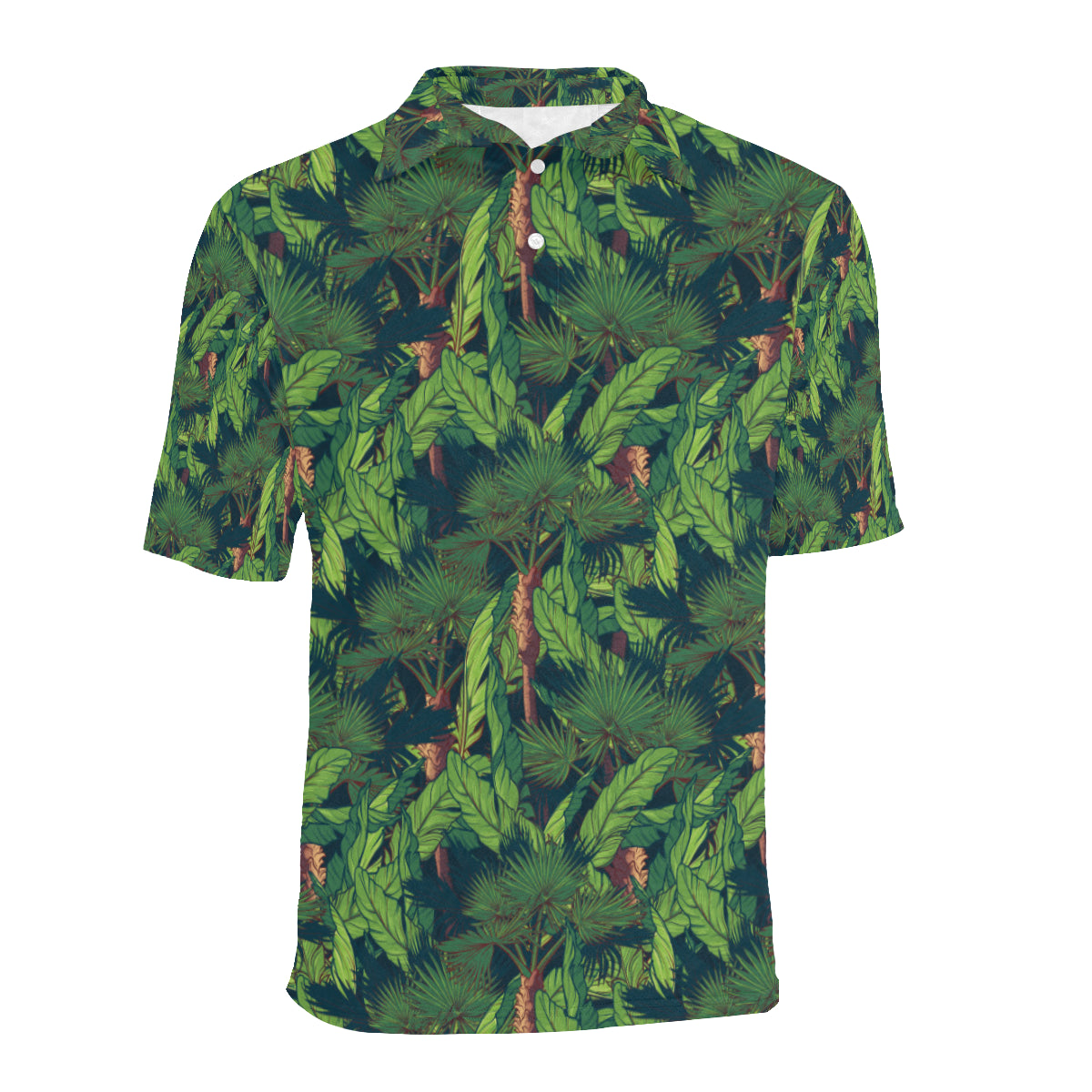 Rainforest Pattern Print Design A01 Men Polo Shirt