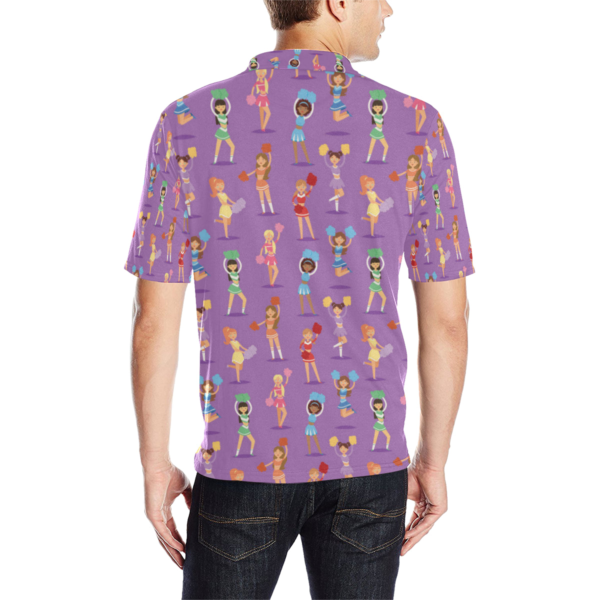 Cheerleader Pattern Print Design 02 Men Polo Shirt