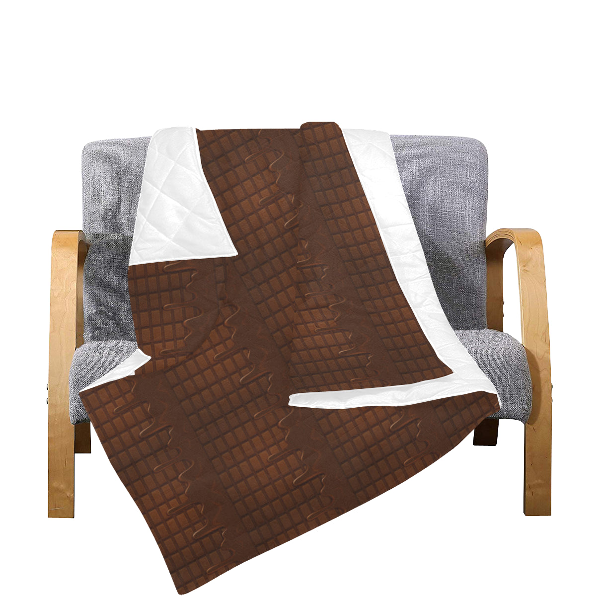 Chocolate Pattern Print Design 01 Premium Quilt