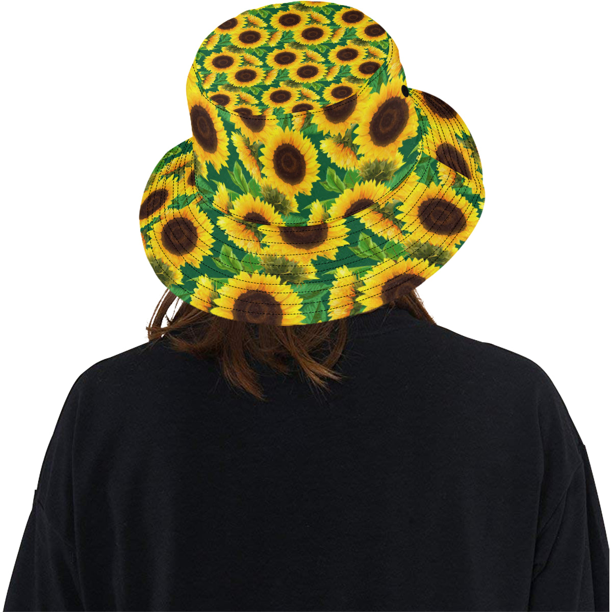 Sunflower Pattern Print Design SF02 Unisex Bucket Hat