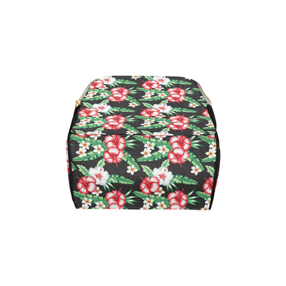 Hawaiian flower tropical leaves Diaper Bag Backpack