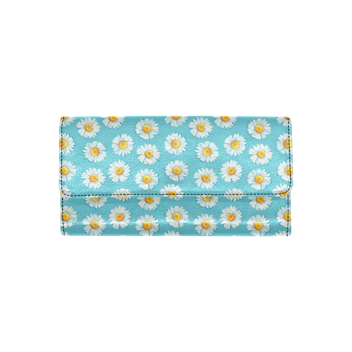 Daisy Pattern Print Design DS03 Women's Trifold Wallet