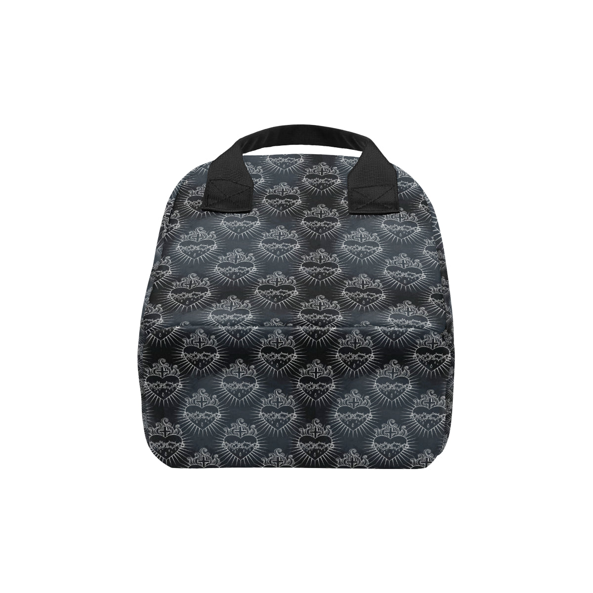 Christian Heart Tattoo Style Insulated Lunch Bag