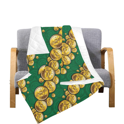 Bitcoin Pattern Print Design DO02 Premium Quilt