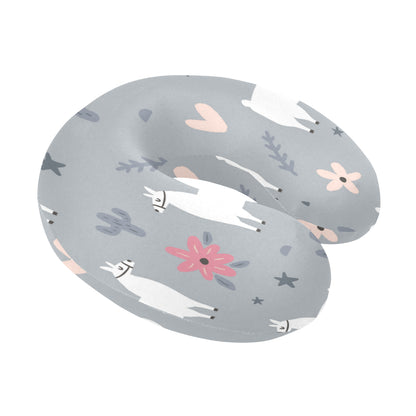 Llama Pattern Print Design 010 U-Shaped Travel Neck Pillow