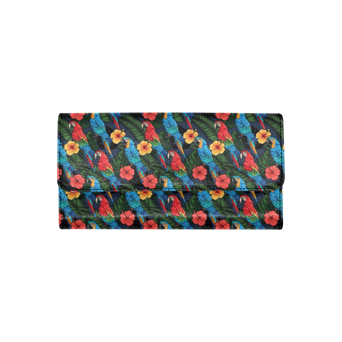Parrot Pattern Print Design A01 Women's Trifold Wallet