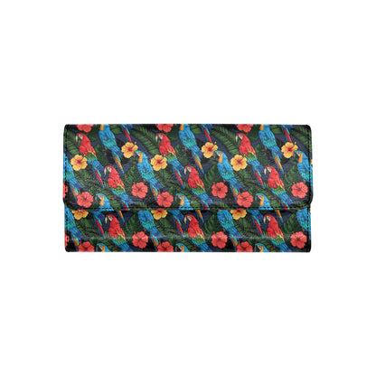 Parrot Pattern Print Design A01 Women's Trifold Wallet