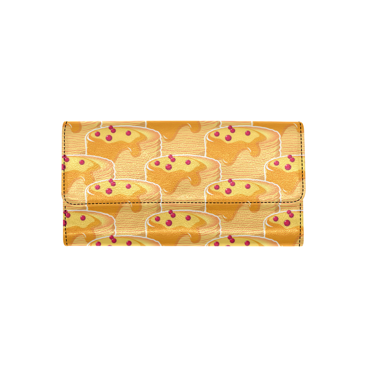 Pancake Pattern Print Design A04 Women's Trifold Wallet
