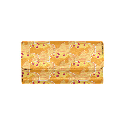 Pancake Pattern Print Design A04 Women's Trifold Wallet