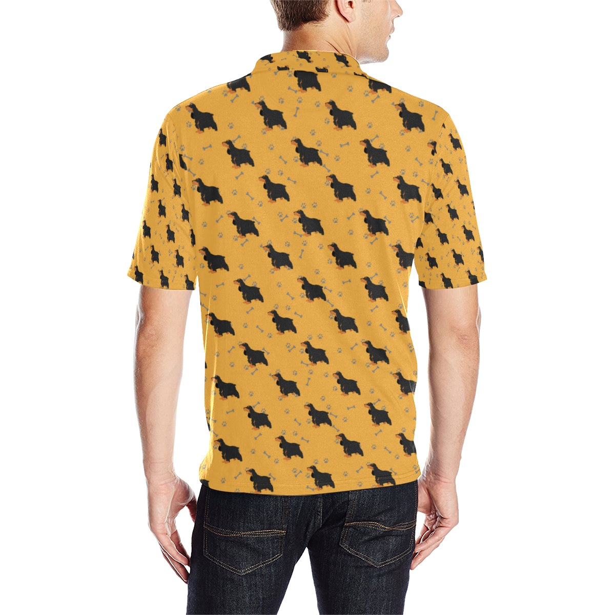 Cocker Pattern Print Design 01 Men Polo Shirt