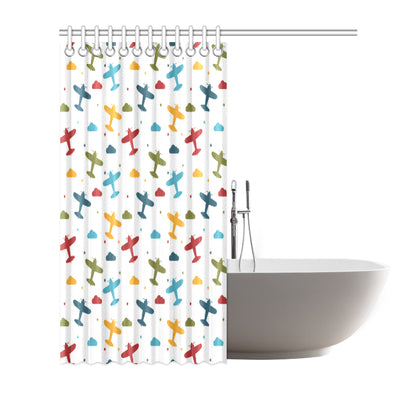 Airplane Pattern Print Design 06 Shower Curtain